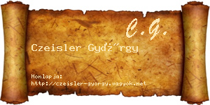 Czeisler György névjegykártya